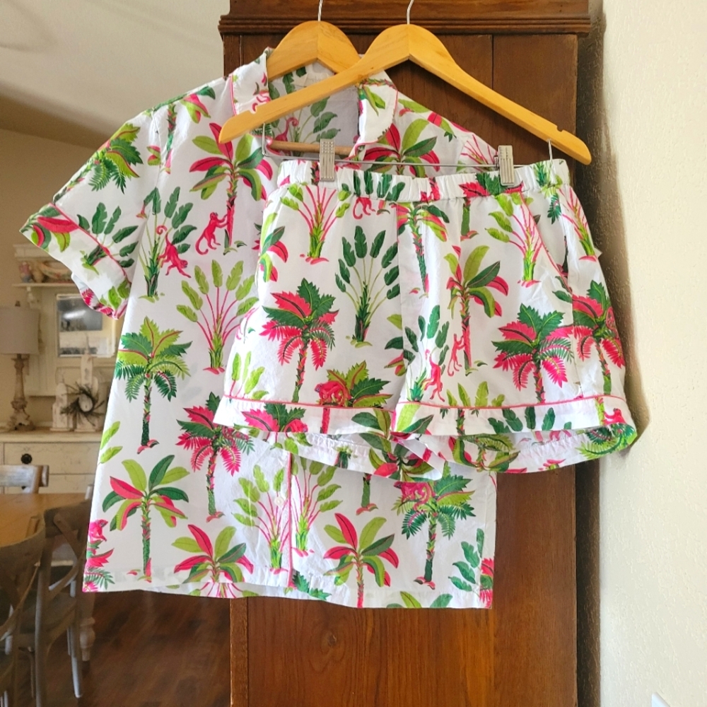 Print Fresh Royal Palm Pajama Set
